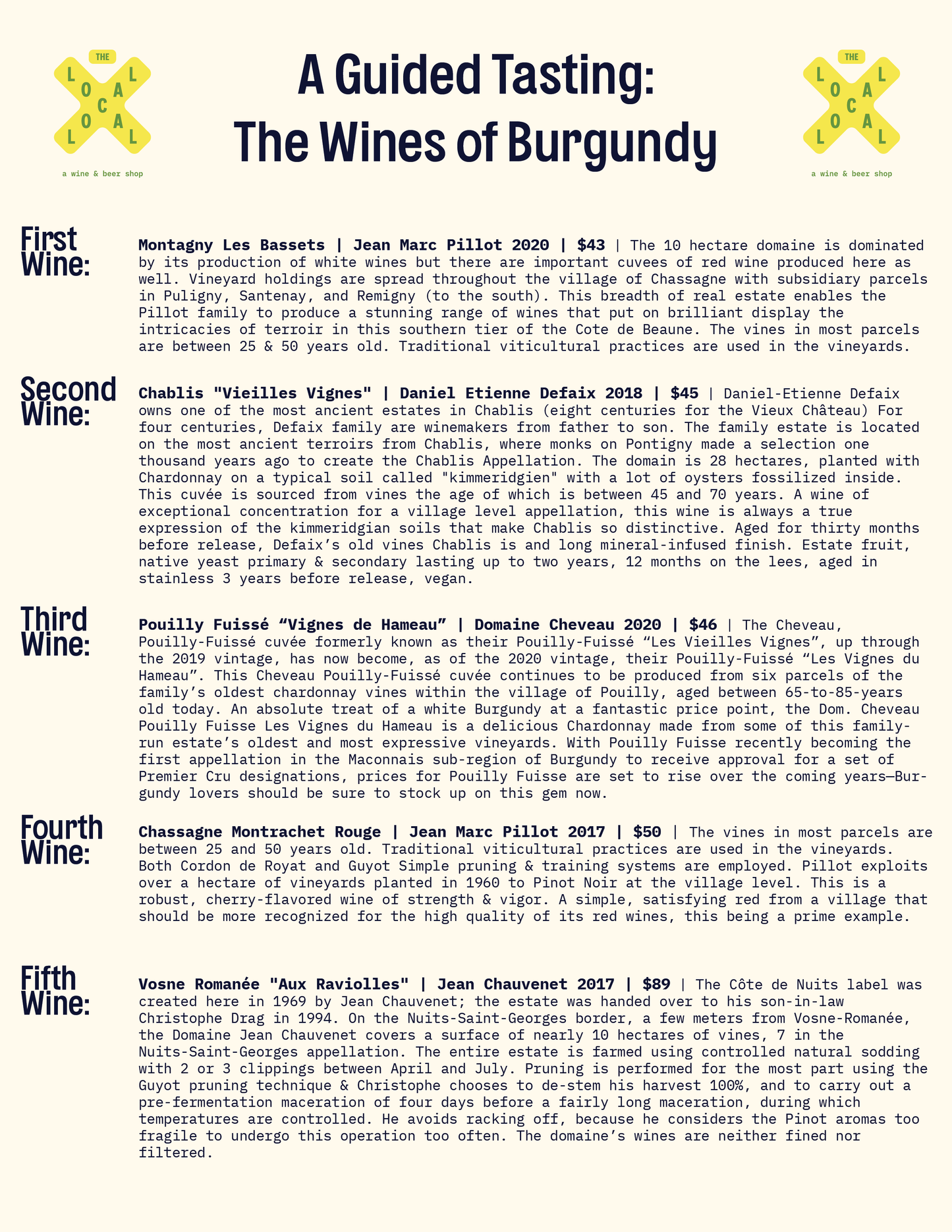 A Guided Tasting: The Wines of Burgundy - 5:30pm-7pm - 7/17/23