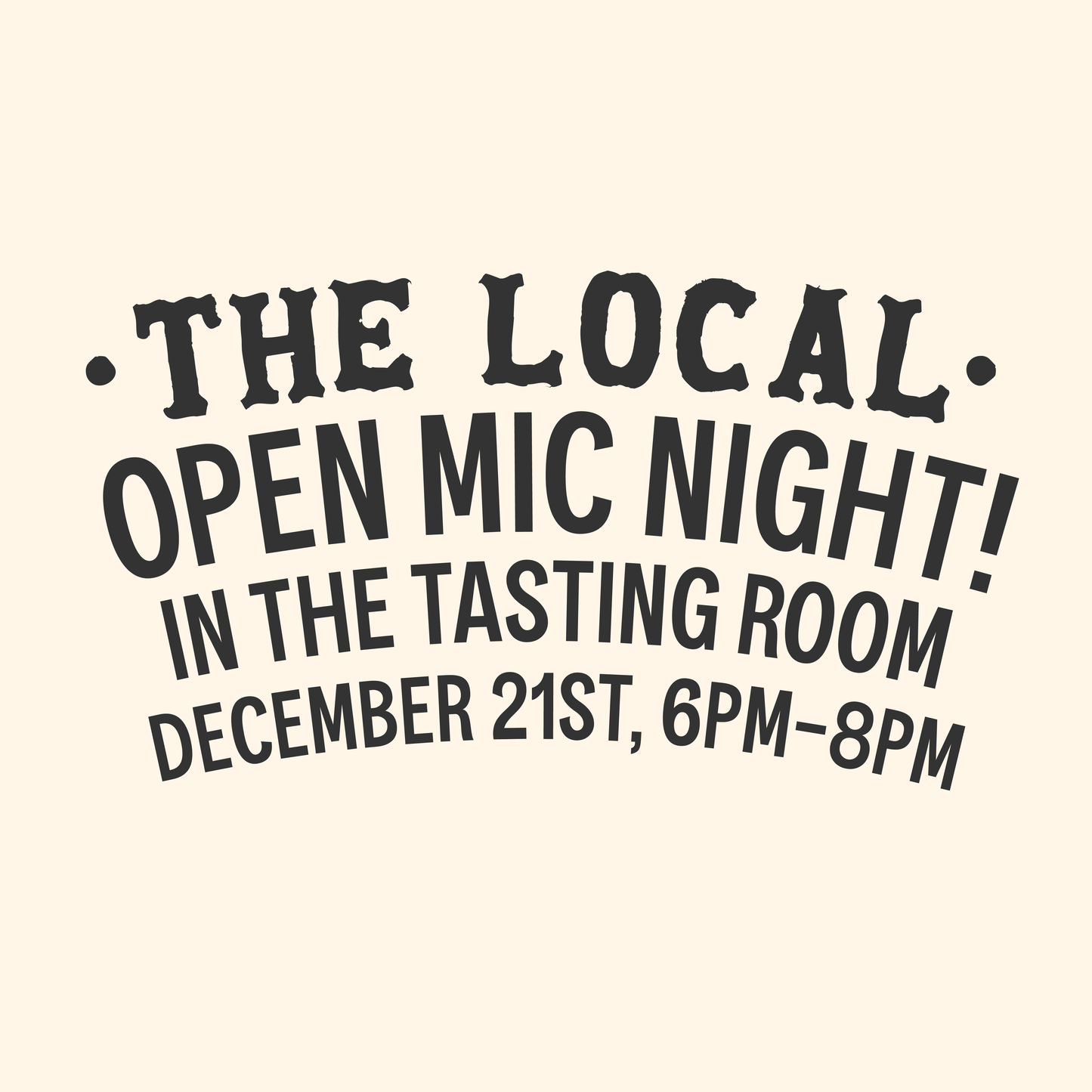 Open Mic Night - 6:00pm-8:00pm - 12/21/23