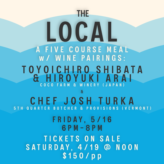 A Dinner w/ Wine Pairings: Hosted by Coco Farm & Winery & Chef Josh Turka of 5th Quarter  - 6pm-8pm - 5/16/25