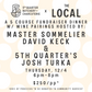 FUNDRAISER: A 5 Course Dinner w/ Wine Pairings Hosted By: 5th Quarter & Master Sommelier David Keck - 6pm-8pm - 12/4/25
