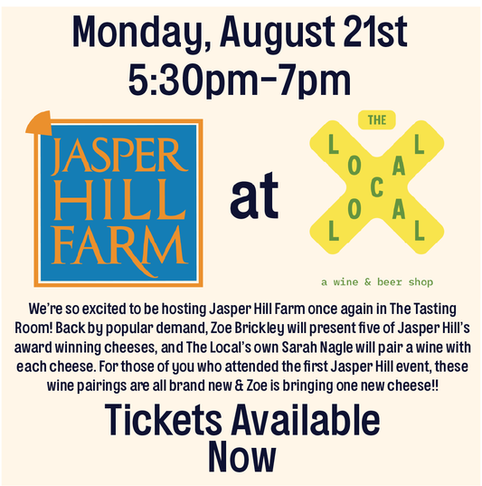 Jasper Hill Farm x The Local - 5pm-6:30pm - 8/21/23
