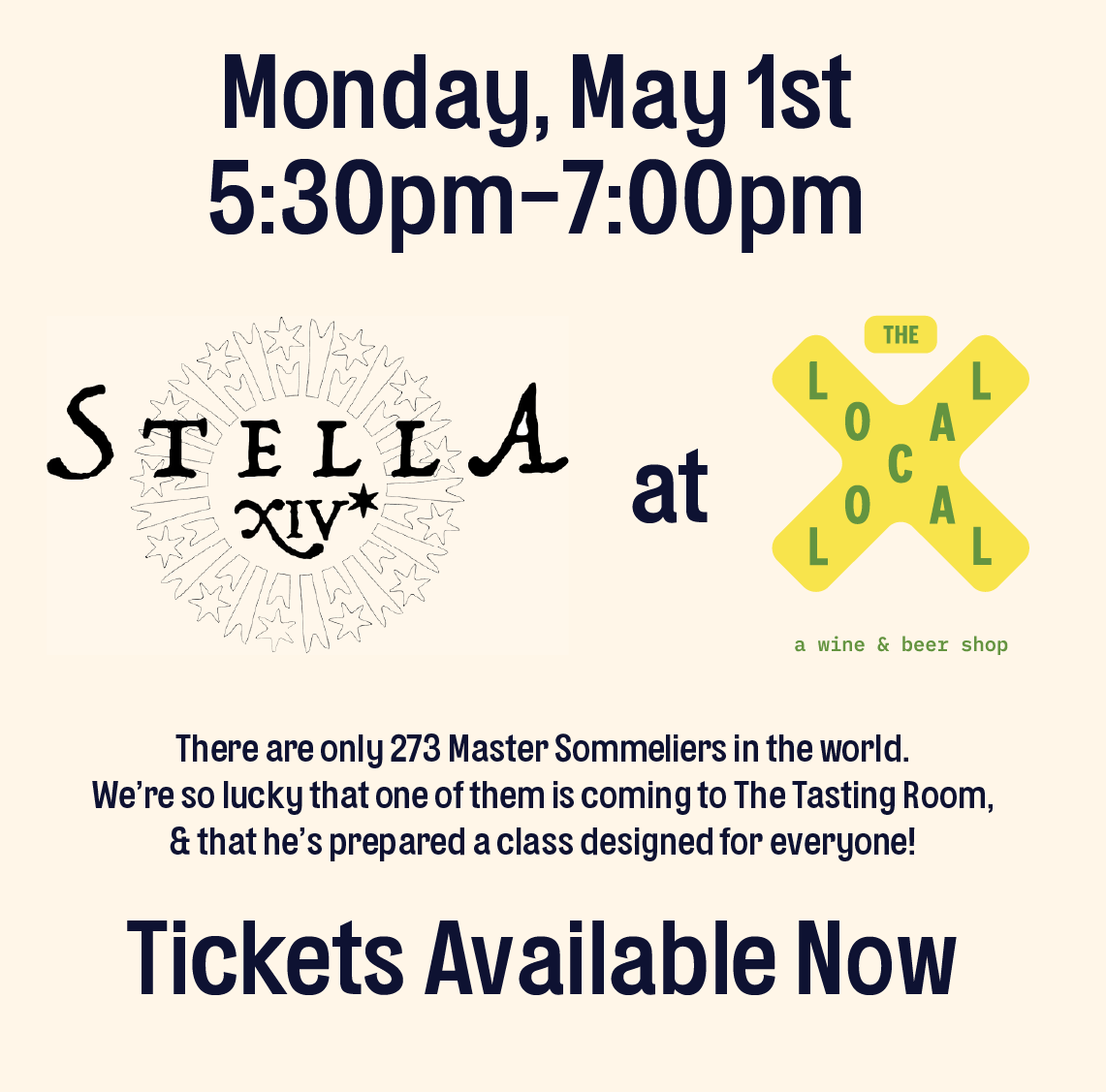 Stella14 x The Local - 5:30pm-7pm - 5/1/23